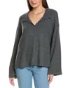 Project Social T Raven Collared Cozy Rib Pullover In Grey