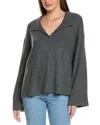 Project Social T Raven Collared Cozy Rib Pullover In Grey