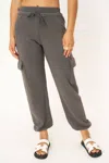 Project Social T Raven Raw Edge Cargo Pant In Black