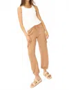 Project Social T Raven Raw Edge Cargo Pant In Root Beer In Nude