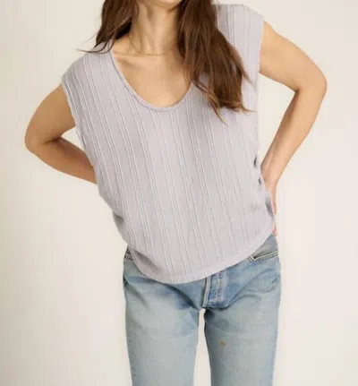 Project Social T Reflections Textured Scoop Neck Tee In Shadow