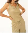 Project Social T Reilley Notch Neck Rib Tank In Tumbleweed In Multi