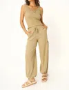 Project Social T Reilley Notch Neck Rib Tank In Tumbleweed In Brown