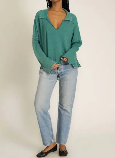 Project Social T Risa Burnout Thermal Pullover In Green