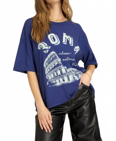 PROJECT SOCIAL T ROMA PERFECT BF TEE IN RICH INDIGO