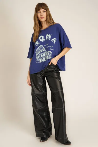 Project Social T Roma Perfect Bf Tee In Blue