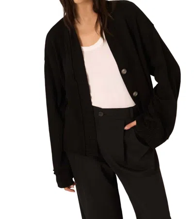 Project Social T Romy Button Front Cardi In Black