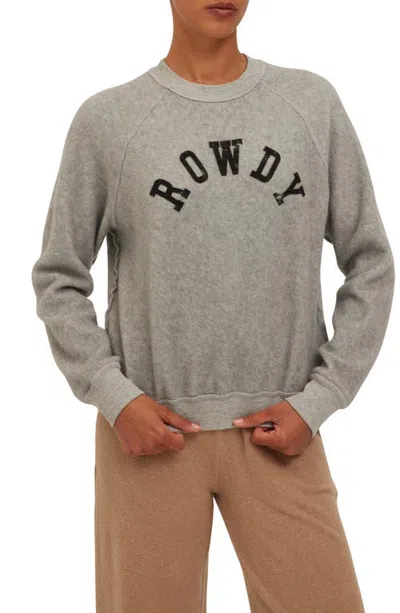 Project Social T Rowdy Demure Reverse Graphic Sweatshirt In Gray
