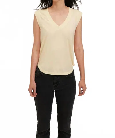 Project Social T Rue V-neck Tank Top In Butter Yellow In Neutral