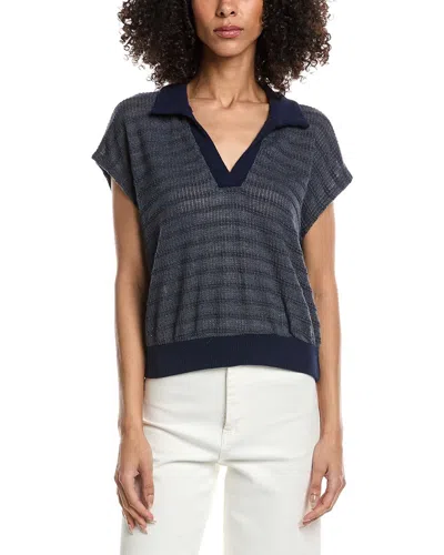 Project Social T Saal Textured Stripe T-shirt In Blue