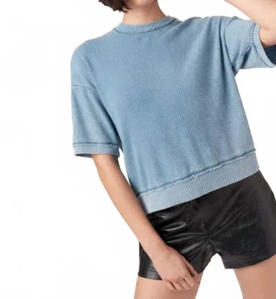Project Social T Sage Burnout Thermal Tee In B/o Alpine Blue