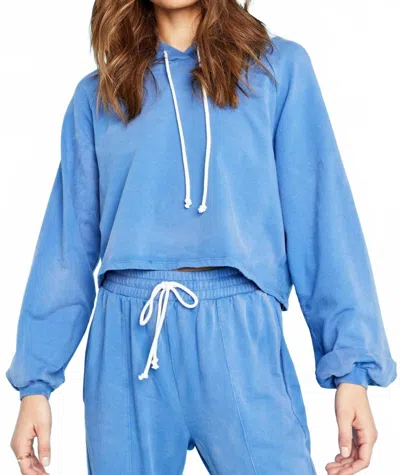 Project Social T Sana Washed Hoodie In Yacht Blue In Black