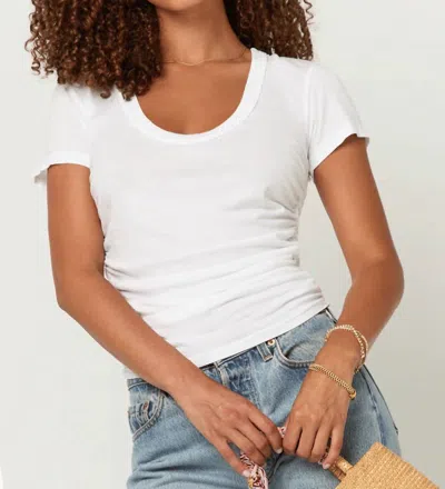 Project Social T Sandrine Scoop Neck Tee In White