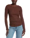 Project Social T Sanna Boat Neck Sweater In Brown