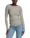 Project Social T Sanna Boat Neck Sweater In Gray
