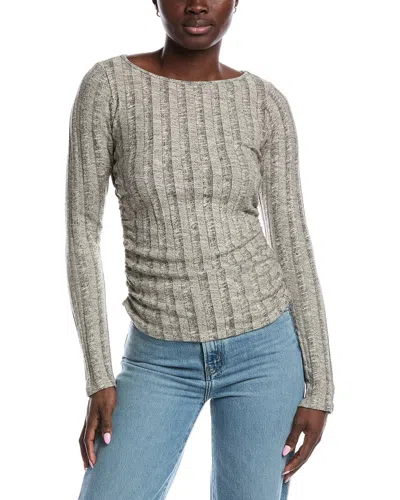 Project Social T Sanna Boat Neck Sweater In Gray
