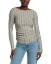 Project Social T Sanna Boat Neck Sweater In Gray