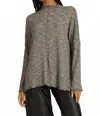 Project Social T Sea Of Love Seamed Long Sleeve Top In Mother Of Pearl In Gray