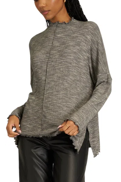 Project Social T Sea Of Love Seamed Long Sleeve Top In Mother Of Pearl In Multi