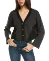 Project Social T Seams Right Thermal Cardigan In Black