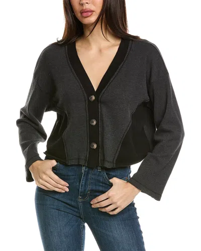 Project Social T Seams Right Thermal Cardigan In Black