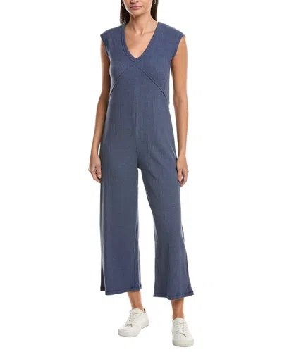 Project Social T See Me Seamed Pointelle Jumpsuit In Blue