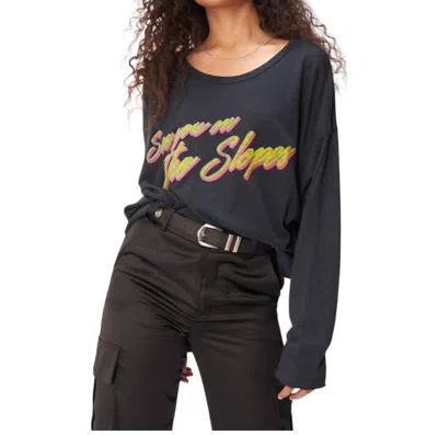 Project Social T See You On The Slopes Tee In Off Black