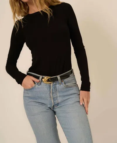 Project Social T Shapeshifter Long Sleeve Crew Top In Black