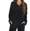 Project Social T Shea Collared Pullover Top In Black In Black