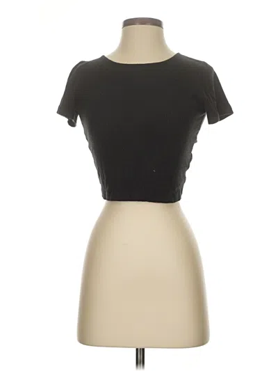 Pre-owned Project Social T Short Sleeve Top Black Sweetheart Neckline Tops