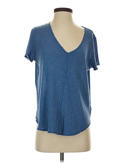Pre-owned Project Social T Short Sleeve Top Blue V-neck Tops