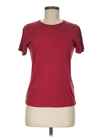 Pre-owned Project Social T Short Sleeve Top Burgundy Crew Neck Tops