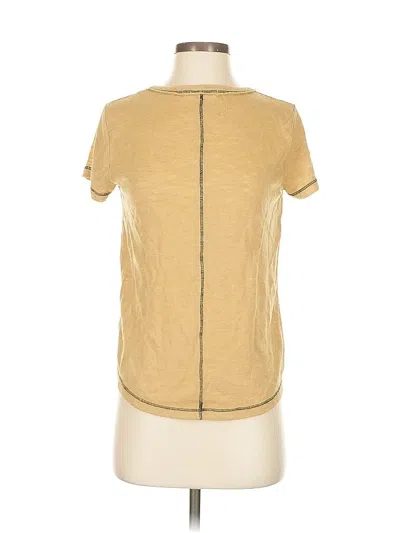 Pre-owned Project Social T Short Sleeve Top Gold Crew Neck Tops