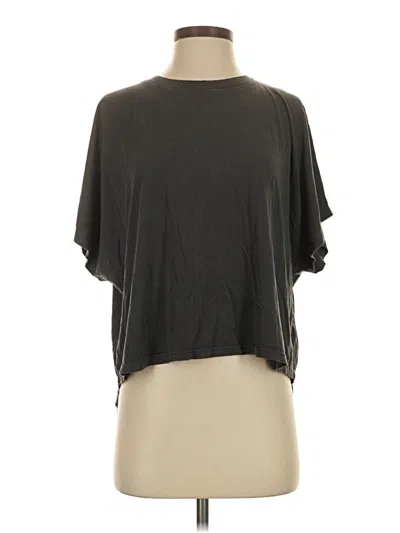 Pre-owned Project Social T Short Sleeve Top Gray Cold Shoulder Neckline Tops
