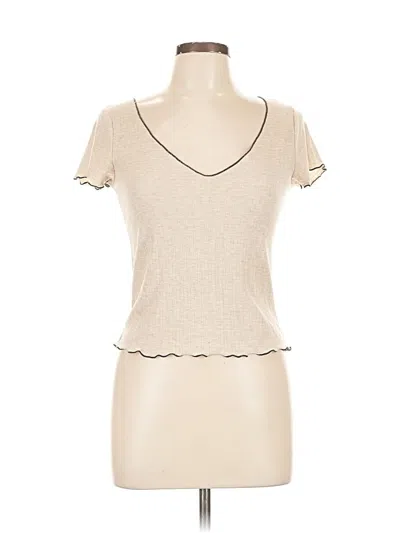 Pre-owned Project Social T Short Sleeve Top Ivory Sweetheart Neckline Tops In White