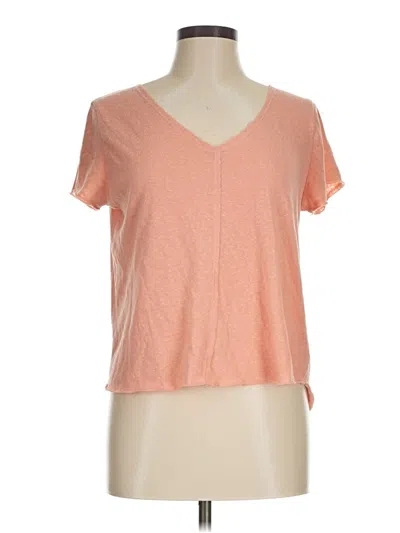 Pre-owned Project Social T Short Sleeve Top Orange V-neck Tops