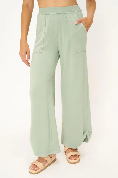Project Social T Siesta Wide Leg Pant In Green