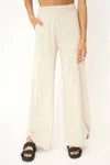 Project Social T Siesta Wide Leg Pants In Oatmilk In Neutral