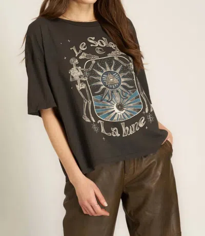 Project Social T Skeleton Bf Tee In Vintage Black