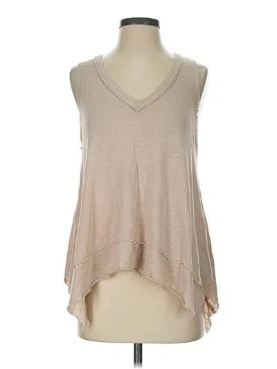 Pre-owned Project Social T Sleeveless Top Tan V-neck Tops