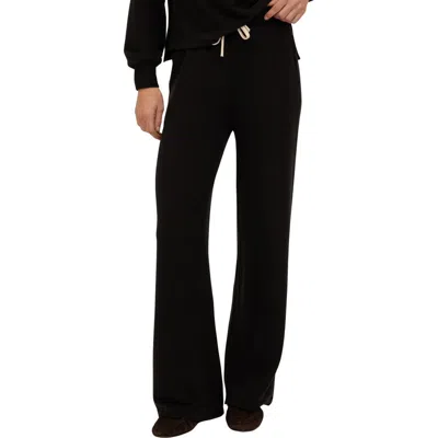 Project Social T Slow Morning Wide Leg Pants In Black