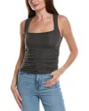 Project Social T Soiree Side Ruched Tank In Black