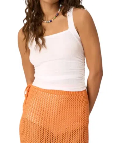 Project Social T Soiree Side Ruched Tank Top In White