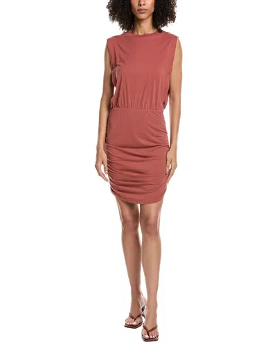 Project Social T Soledad Ruched Mini Dress In Brown