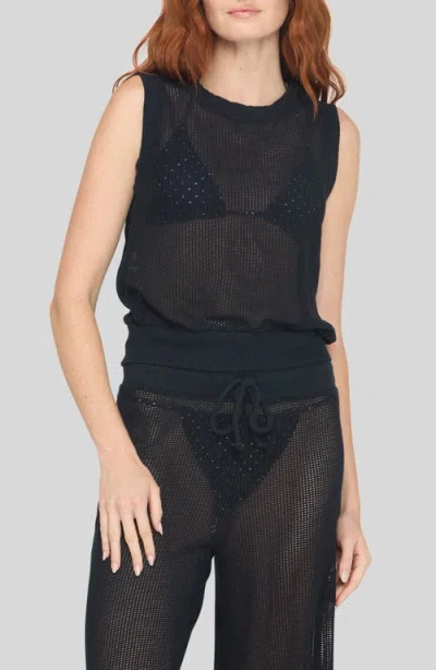 Project Social T Soleil Mesh Tank In Black