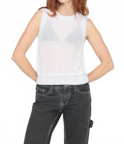 Project Social T Soleil Mesh Tank In White