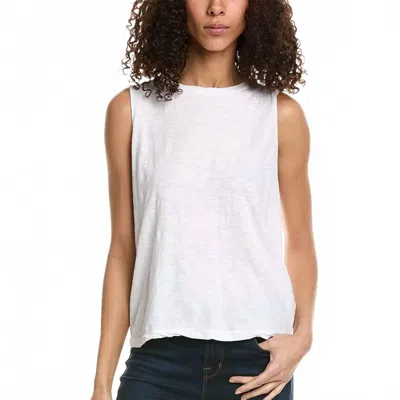 Project Social T Soli Tie Back Slub Tank Top In White