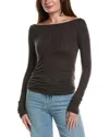 Project Social T Starry Haze Ruched Top In Black