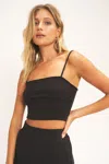 Project Social T Stay Forever Rib Cami In Black
