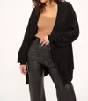 Project Social T Still Dreaming Pocket Cardigan In Black In Black